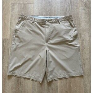 Footjoy Golf Shorts Mens 40 Beige Flat Front Performance Shorts